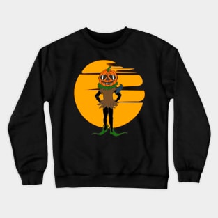 Scarecrow Pumpkin Halloween Crewneck Sweatshirt